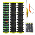 3 Pcs Fishing Leader Storage Organizer, EVA Foam Fishing Line Organizer with 12 Line Slots for Storing Lines Winding Board Rigs Holder Leader Tray Hook Keeper, with Tackle Box