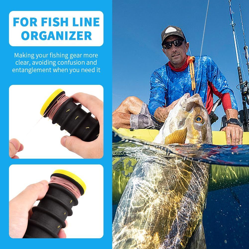 3 Pcs Fishing Leader Storage Organizer, EVA Foam Fishing Line Organizer with 12 Line Slots for Storing Lines Winding Board Rigs Holder Leader Tray Hook Keeper, with Tackle Box