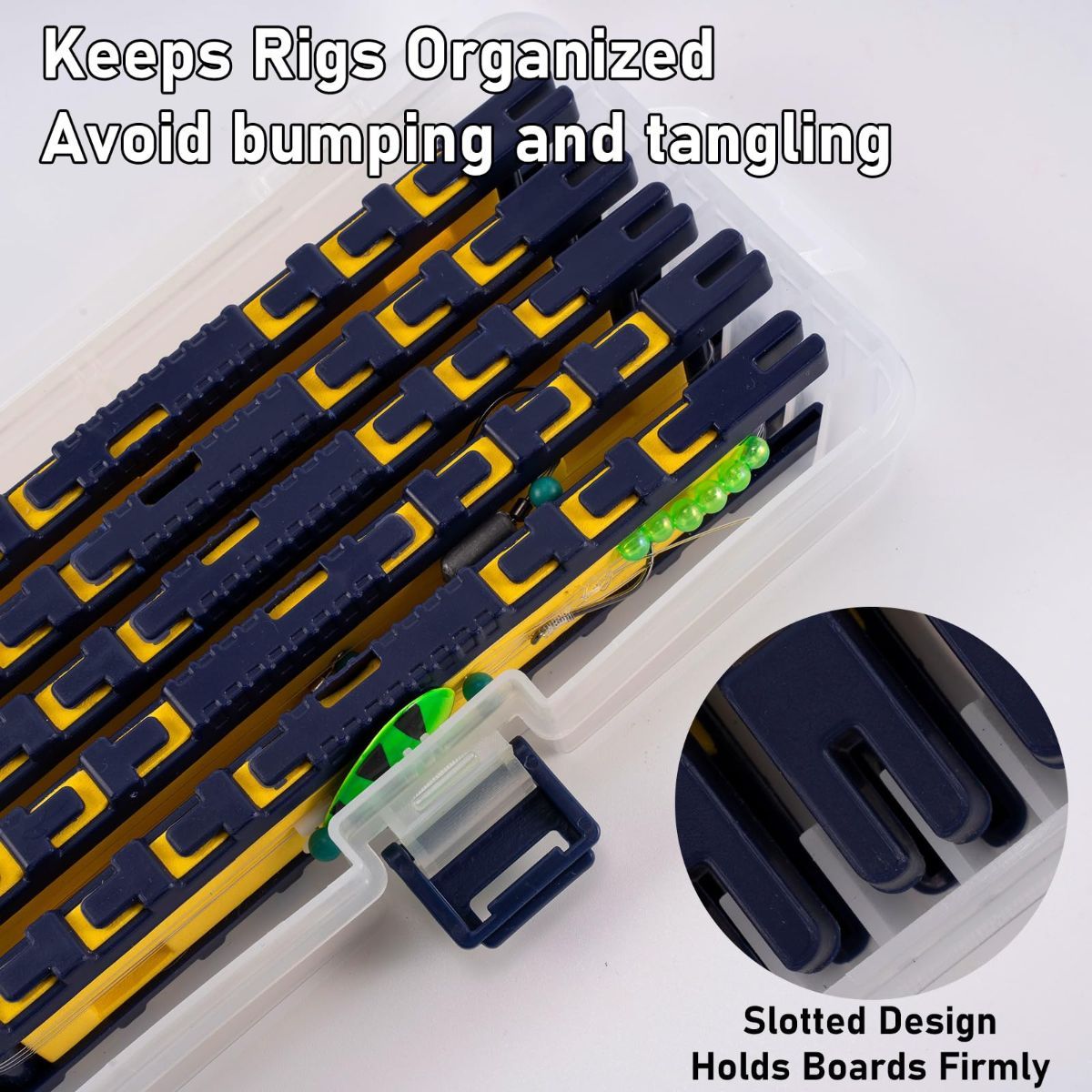 Fishing Snelled Hook Holder for Leader Line Rig Foam Board Snell Organizer with Tackle Box