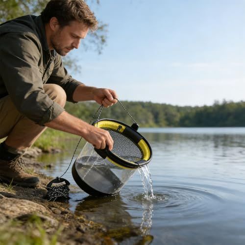 Fishing Clear Bucket, Sturdy Eva Clear for Outdoor Fish with Handle, Anti Slip Rope, Leak, Foldable for Outdoors Camping