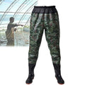 Waist Wading Pants, Thickened Rain Boots, Water Pants with PVC Waterproof, Anti Slip, Wear-Resistant Wading Boots,for Fly Fishing,Duck Hunting,Kayaking - Camo2 - Size 36