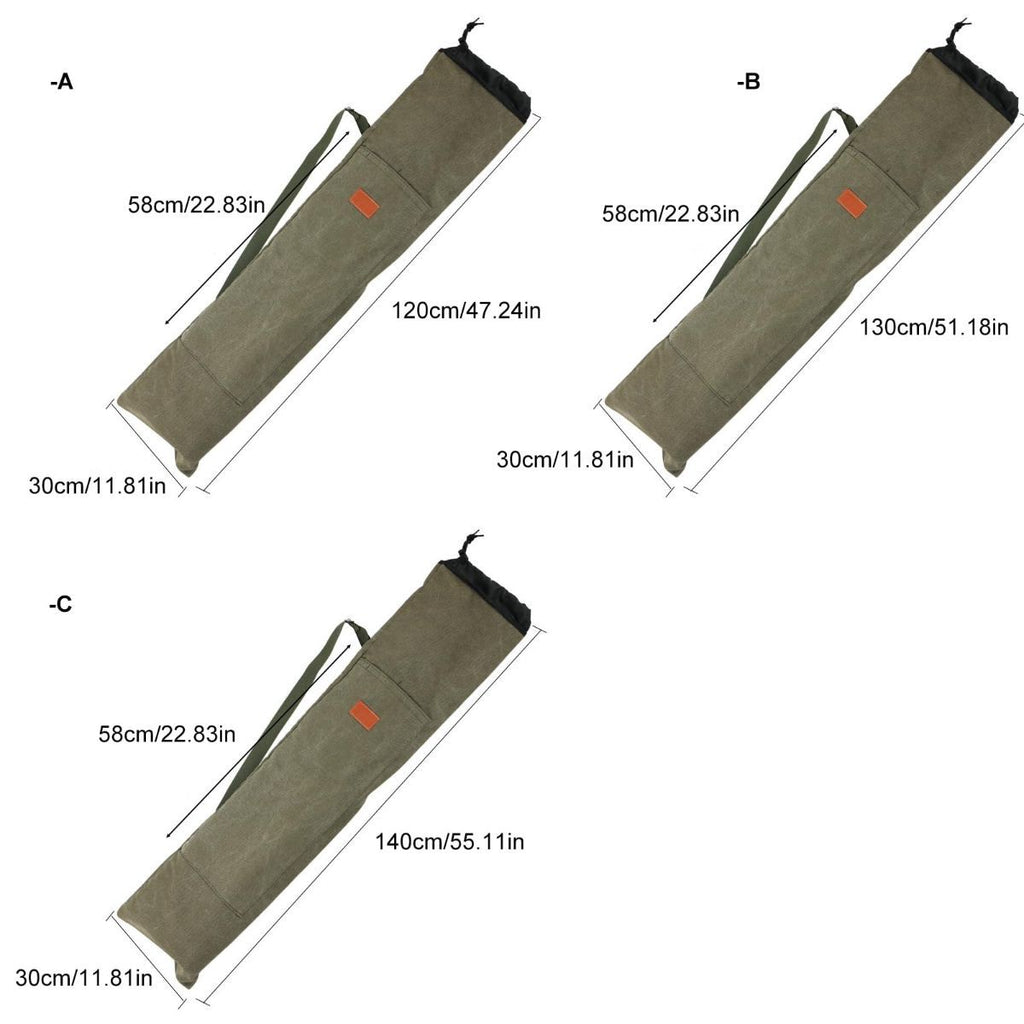 120cm Rod Case Angling Rods Bag, Folding Rod Carry Large Capacity Fishing Rod Case, Angling Rod Bag, Fishing Umbrellas Carry Bag for Camping Hiking - Green - Size 120cm