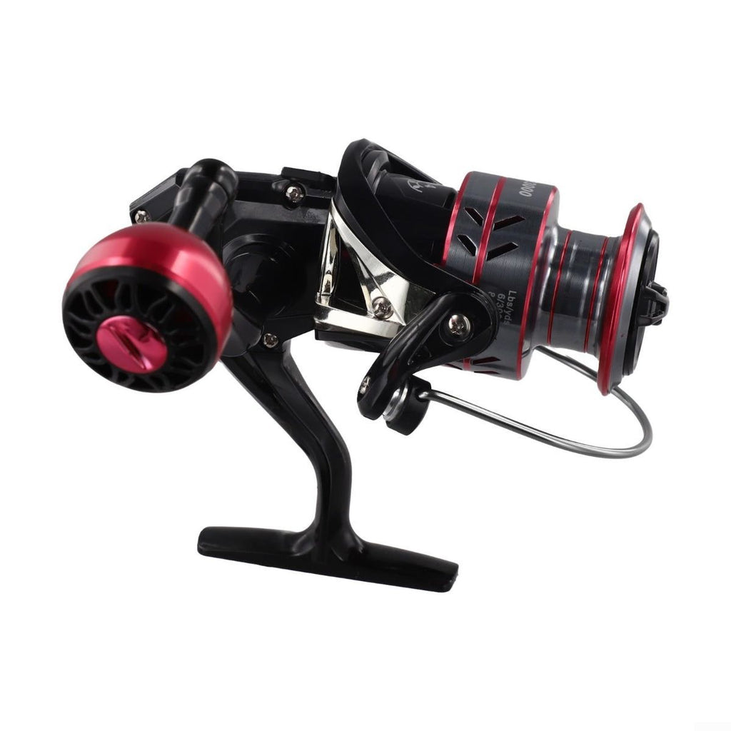 HB-2000 Reel Carp Fishing Reel Featuring Chrome Plated Line Cup And 5 21 Gear Ratio With CNC Interchangeable Handle - Black