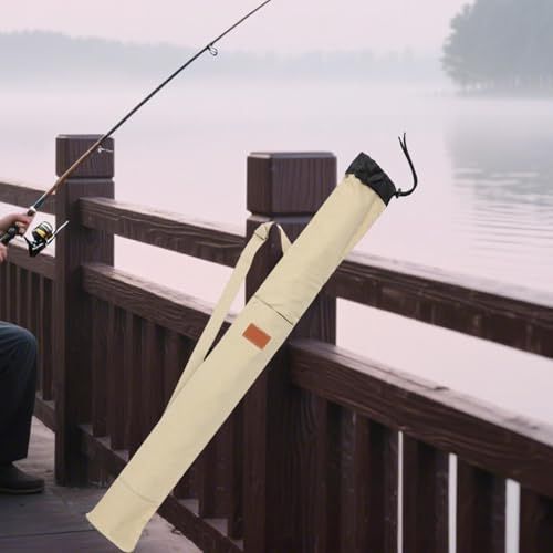 130cm Fishing Fishing Pole Storage Bag Portable Protection Cover Side Pocket Multipurpose Travel Carry Tackle Storage - Blue - Size 130cm