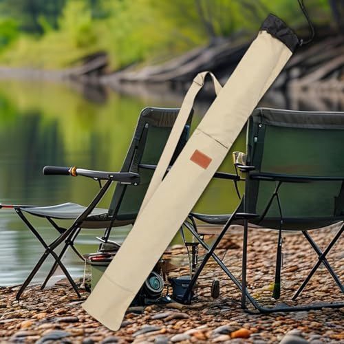 140cm Fishing Fishing Pole Storage Bag Portable Protection Cover Side Pocket Multipurpose Travel Carry Tackle Storage - Blue - Size 140cm