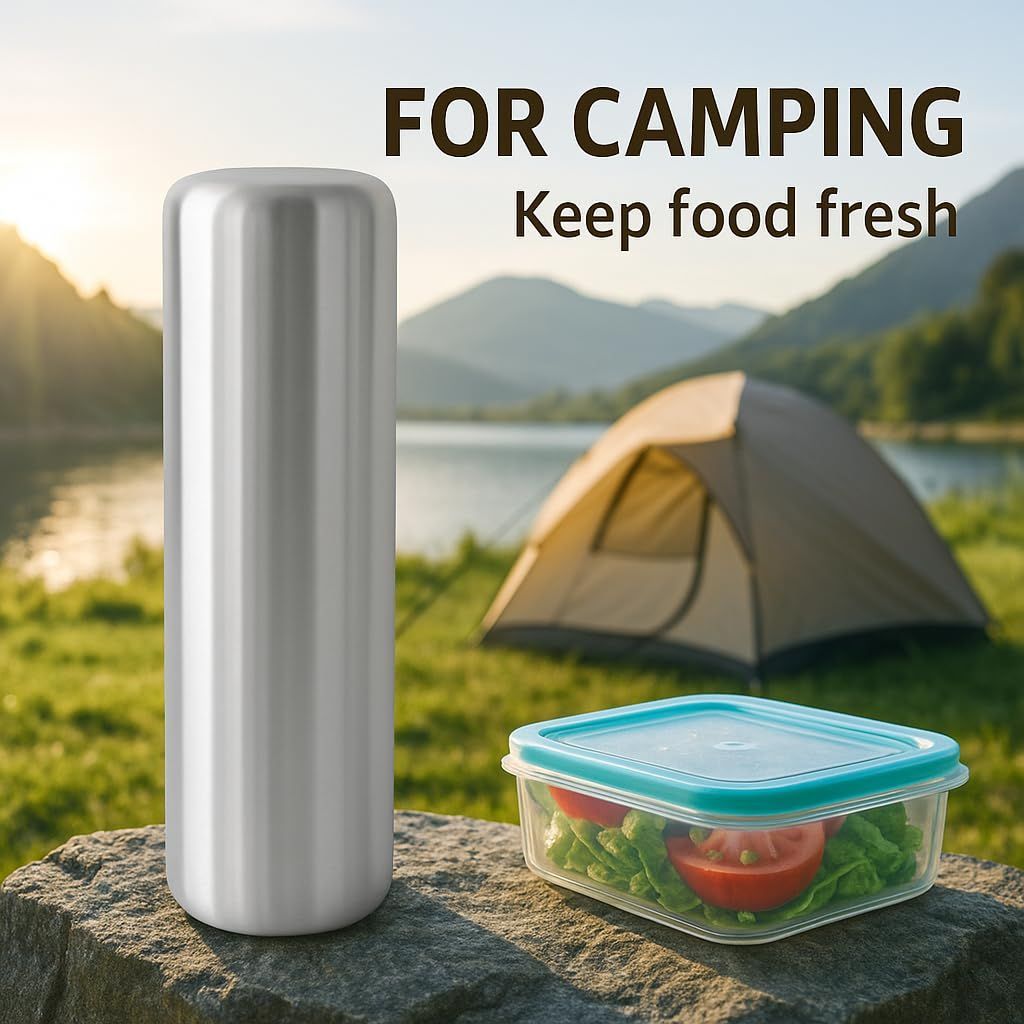 2Pack Ice Packs for Lunch Boxes Ice Pack for Cooler Reusable Stainless Steel Ice Packs for Coolers, Camping, Picnic Baskets Metal Bento Box Keep Food Drinks Fresh Cool - Silver - Size 2Pack