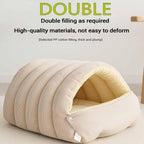 Cozy Monster Cat Bed, Cave Style Pet Bed, Cat Beds for Indoor Cats, Cat Cave Bed Cat Tent with Removable Cushion, Warm Cave Nest Sleeping Bed Puppy House for Cats Small Dogs - Green - Size 43cm*40cm*28cm