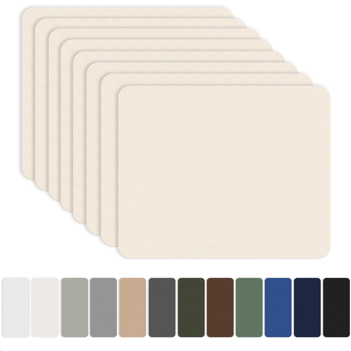 8 Pieces 7.87 x 5.9 inch Nylon Repair Patches Nylon Fabric Patch Self-Adhesive Fabric Repair Tape Waterproof Lightweight Outdoor Gear Patch Kit for Down Jacket Clothing Tent Bag - Beige - Size 8 Pieces