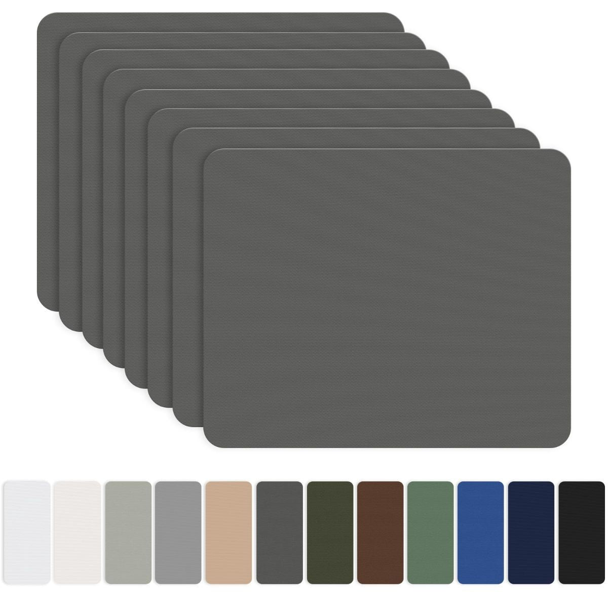 8 Pieces 7.87 x 5.9 inch Nylon Repair Patches Nylon Fabric Patch Self-Adhesive Fabric Repair Tape Waterproof Lightweight Outdoor Gear Patch Kit for Down Jacket Clothing Tent Bag - Dark Gray - Size 8 Pieces