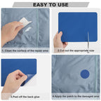 8 Pieces 7.87 x 5.9 inch Nylon Repair Patches Nylon Fabric Patch Self-Adhesive Fabric Repair Tape Waterproof Lightweight Outdoor Gear Patch Kit for Down Jacket Clothing Tent Bag - Light Green - Size 8 Pieces