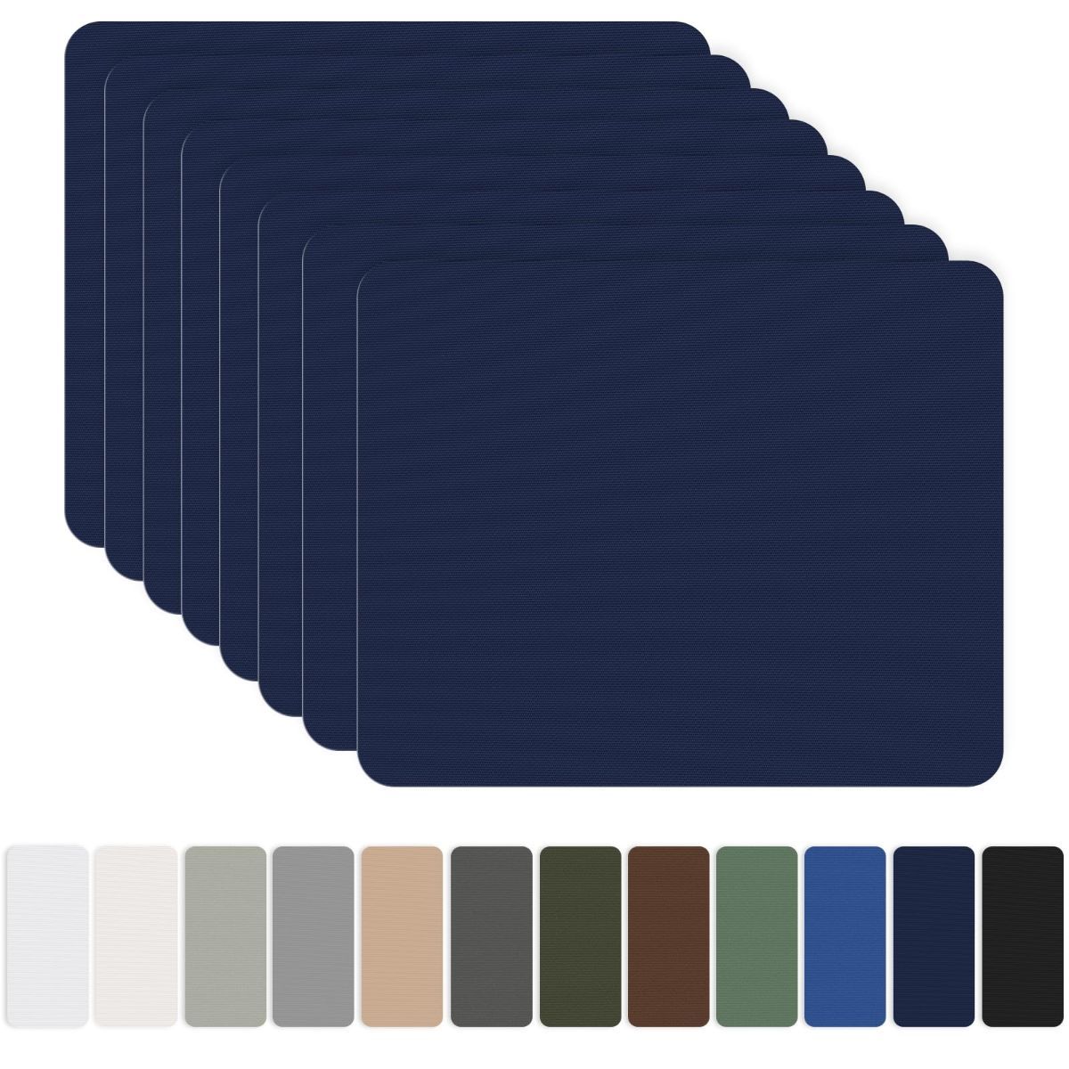 8 Pieces 7.87 x 5.9 inch Nylon Repair Patches Nylon Fabric Patch Self-Adhesive Fabric Repair Tape Waterproof Lightweight Outdoor Gear Patch Kit for Down Jacket Clothing Tent Bag - Navy Blue - Size 8 Pieces