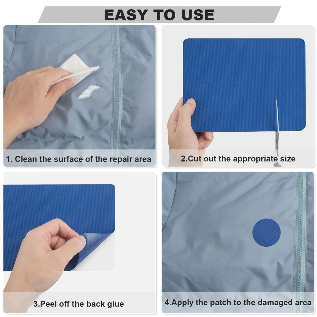 8 Pieces 7.87 x 5.9 inch Nylon Repair Patches Nylon Fabric Patch Self-Adhesive Fabric Repair Tape Waterproof Lightweight Outdoor Gear Patch Kit for Down Jacket Clothing Tent Bag - Orange - Size 8 Pieces