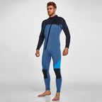 3MM Men's Full Wetsuit – 4-Way Stretch, UPF 50+, Thermal & Scratch Resistant for Diving & Surfing - Gray - Size L