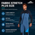 3MM Men's Full Wetsuit – 4-Way Stretch, UPF 50+, Thermal & Scratch Resistant for Diving & Surfing - Purple - Size XL