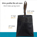 2Pack Small Car Trash Bag with Waterproof Liner and Storage Pocket | Hanging Car Garbage Bag Holds Wet and Dry Car Trash Without Taking Up Floor or Legroom Space - Black - Size 2Pack
