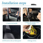 Car Trunk Organizer, Hanging Backseat Storage Bag, Backseat hanging trunk organizer with 4 Pockets, waterproof collapsible cargo bag, adjustable straps, Universal accessories Black