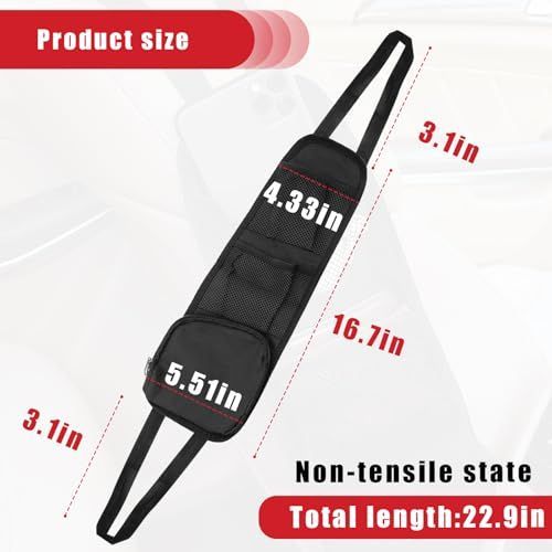 2PCS Car Seat Storage Hanging Bag, Multi-Pocket Seat Side Organizer, Multifunctional Mesh Net Pocket, Can Hold Mobile Phone, Wallet, Glasses, Suitable for Cars, SUVs, Trucks