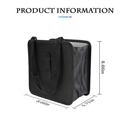 2Pack Foldable Waterproof Car Trash Can, Small | leakproof liner, hanging storage-bag design, fits most cars, SUVs, and trucks, car interior accessories - Black - Size 2Pack