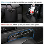 2Pack Foldable Waterproof Car Trash Can, Small | leakproof liner, hanging storage-bag design, fits most cars, SUVs, and trucks, car interior accessories - Black - Size 2Pack