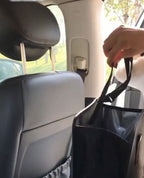 2Pack Foldable Waterproof Car Trash Can, Small | leakproof liner, hanging storage-bag design, fits most cars, SUVs, and trucks, car interior accessories - Black - Size 2Pack
