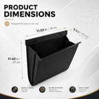 2Pack Car Trash Can Leak-Proof, 4 Pack Black Large Capacity Auto Trash Bin | With Magnetic Opening, Multi-Purpose Open-Top Car Organizer for Backseat, Console, Door, Phone, Drinks, and Small Items - Black - Size 2Pack