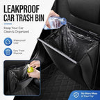 2Pack Car Trash Can Leak-Proof, 4 Pack Black Large Capacity Auto Trash Bin | With Magnetic Opening, Multi-Purpose Open-Top Car Organizer for Backseat, Console, Door, Phone, Drinks, and Small Items - Black - Size 2Pack