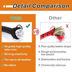 Bungee Cords with Carabiner Hooks Heavy Duty, Outdoor Black Bungee Straps, Strong Industrial Grade Elastic Bungee Rope for Securing Tarps, Luggage, Tents，Bikes, 12in + 24in + 48in，8pcs