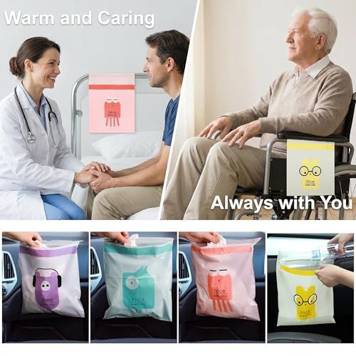 120pcs Car Trash Bag, Stick-on Disposable Trash Bag | Leakproof Vomit Bags for Car, Kitchen, Travel, Camping, Bedroom, Study Room, Office