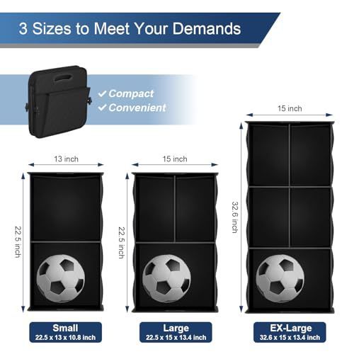 Car Trunk Organizer, Trunk Storage Organizer with 72L Large Capacity Waterproof Collapsible and 11 Pockets, Trunk Organizer for Suv/Jeep/Sedan, Large Size, Black