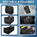 Car Trunk Organizer for SUV, Car Organizers and Storage with Reinforced Handles, Car Accessories for Women/Men 50LWaterproof Polyester Trunk Organizer, Black