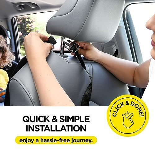 Back Seat Cover For Kids + 3 Pocket Storage Organizer, 2 Pack X-Large Waterproof Kick Mats Backseat Protector, Car Seat Back Protectors For Vehicles To Protect From Dirt, Mud & Scratches