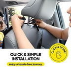 Back Seat Cover For Kids + 3 Pocket Storage Organizer, 2 Pack X-Large Waterproof Kick Mats Backseat Protector, Car Seat Back Protectors For Vehicles To Protect From Dirt, Mud & Scratches