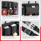 Car Trunk Organizer, LARGE CAPACITY Car Storage Bag with 8 Pockets, 7X Upgraded Trunk Storage Organizer for Car, SUV, Truck, MPV