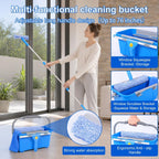 Professional Window Cleaning Kit with Bucket 3 Gallon, 76" Long Handle Squeegee and Microfiber Scrubber, High Window Washing Equipment for Indoor Outdoor, Commercial, Home, Car