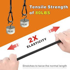 8 Pcs 24in Bungee Cords with Carabiner Hooks Heavy Duty, Outdoor Black Bungee Straps, Strong Industrial Grade Elastic Bungee Rope for Securing Tarps, Luggage, Tents，Bikes or Garden Tidying