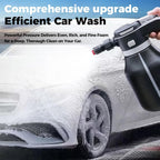 Electric Foam Sprayer for Car Wash, Garden & Home Cleaning, Rechargeable High-Pressure Tool with Adjustable Nozzle (Black)