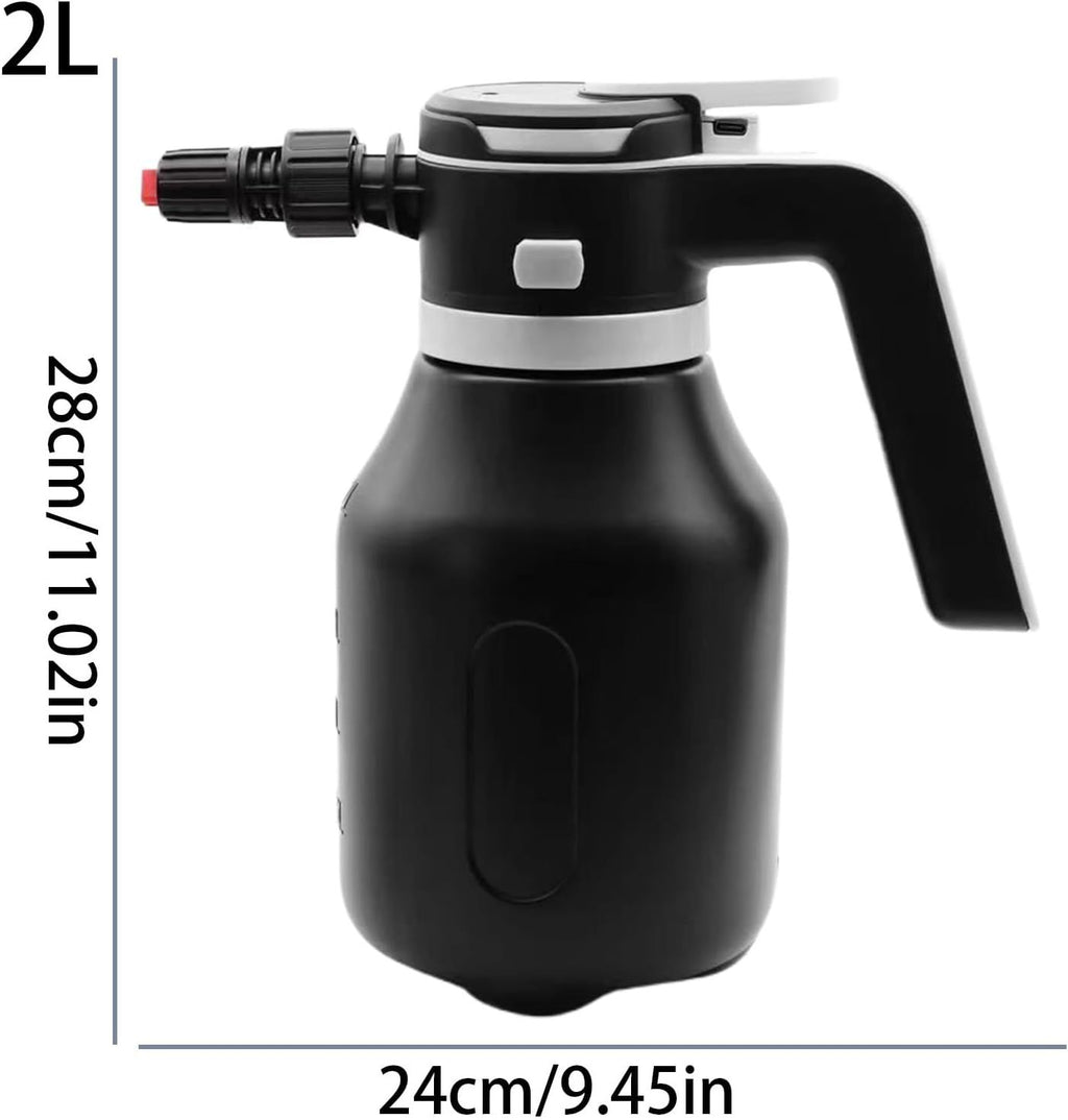 Electric Foam Sprayer for Car Wash, Garden & Home Cleaning, Rechargeable High-Pressure Tool with Adjustable Nozzle (Black)