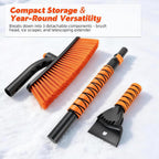 39" Extendable Snow Brush & Ice Scraper, 360° Pivoting Head\nSnow Scraper Essentials Kit,No-Scratch Bristles, Comfort Foam Grip for Car Truck SUV, Automotive Winter Car Accessories(Orange)