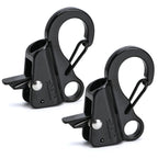 Sliding Rope Hook for Boating, Camping, Fishing & Outdoor Activities, 4Pack (Black)