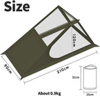 Lightweight Solo Camping Tent for Backpacking, Hiking, Fishing and Outdoor Adventures (Green)