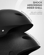 OutdoorMaster Kelvin Ski Helmet - with ASTM Certified Safety, 9 Options - for Men, Women & Youth-Black,Medium