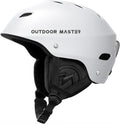OutdoorMaster Kelvin Ski Helmet - with ASTM Certified Safety, 9 Options - for Men, Women & Youth-White,Medium