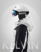 OutdoorMaster Kelvin Ski Helmet - with ASTM Certified Safety, 9 Options - for Men, Women & Youth-White,Medium