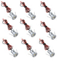 12V Under Cabinet LED Lights 9 Packs of Recessed Mini Downlights for Indoor with Hard Wired Cable and Connectors for Stair Step Furniture Showcase Lighting (Warm White)
