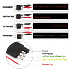 Double Row 60 inch 264 pcs LED for Pick up/Truck Tailgate Light Bar Side Bed Light Strip Bar IP67 Waterproof Reverse- 5 Functions Tail/Brake/Turn Signals/Reverse