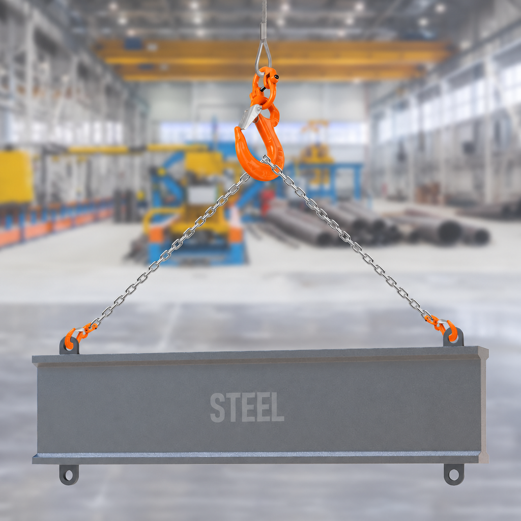 1.12T Sling Hook & Hammerlock Kit, 2 Sets Heavy Duty Trailer Safety Chain Hooks for Caravan, Camper & Boat Trailers-Orange