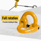 2SET 1.12T Sling Hook Heavy Duty Hammerlock/Slip Hook Kit With Swivel Winch & Safety Latch-Yellow