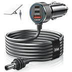Aumerage Car Charger for Starlink Mini, DC Cable & Cigarette Adapter 3M | 3-in-1 12V-24V USB-C USB QC 3.0 + 45W/30W PD, 16AWG Waterproof  for Camping, RV & Off-Grid