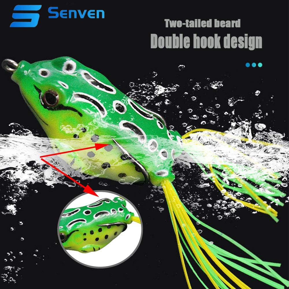 ZQKLA_MGF Crank Frog Lure 5 Pcs Soft Bait 3D Eye Fishing Lure