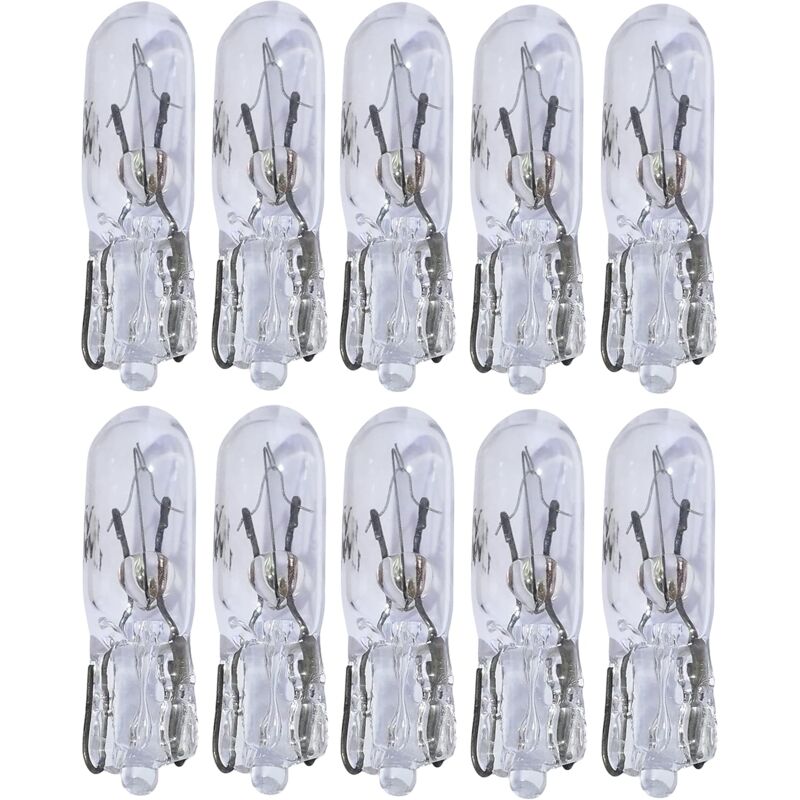 10 pcs T5 12V 1.2W DAshboard Light Bulbs
